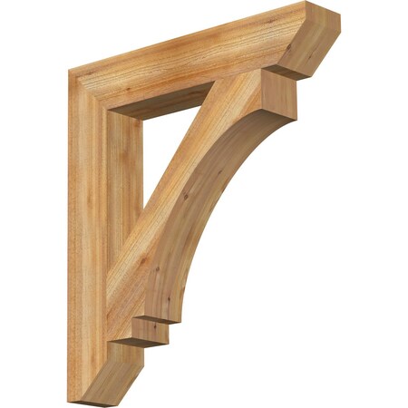 Ekena Millwork Imperial Slat Rough Sawn Bracket, Western Red Cedar, 6"W x 34"D x 38"H BKT06X34X38IMP06RWR